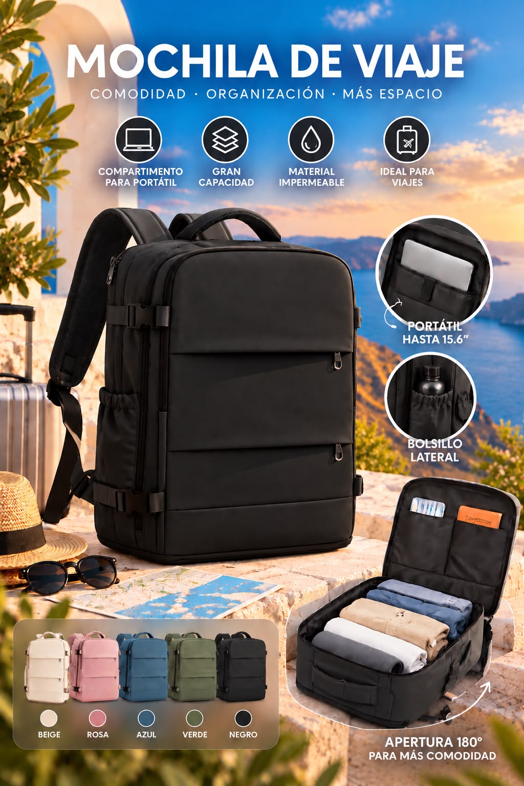 PackLux – Mochila cabina con bolsa de compresión al vacío
