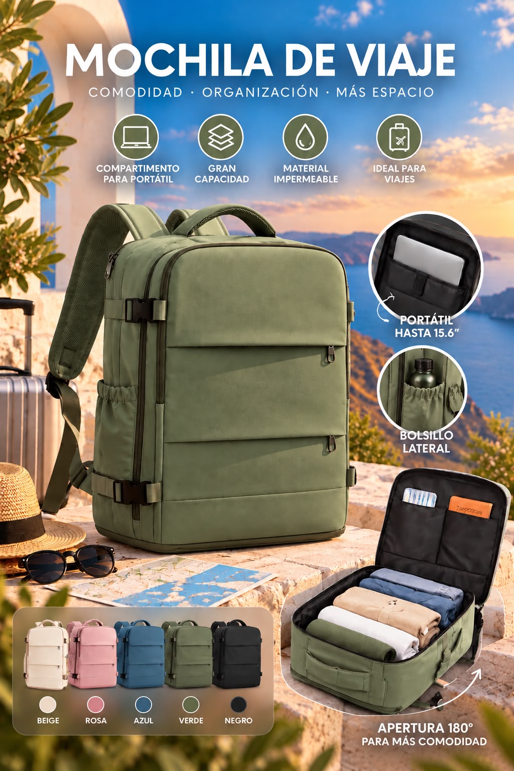 PackLux – Mochila cabina con bolsa de compresión al vacío